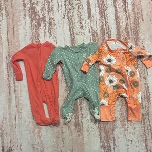 Floral and Polka Dot Kids One Piece Set